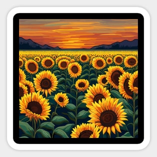 Sun Flower mural Art Sticker